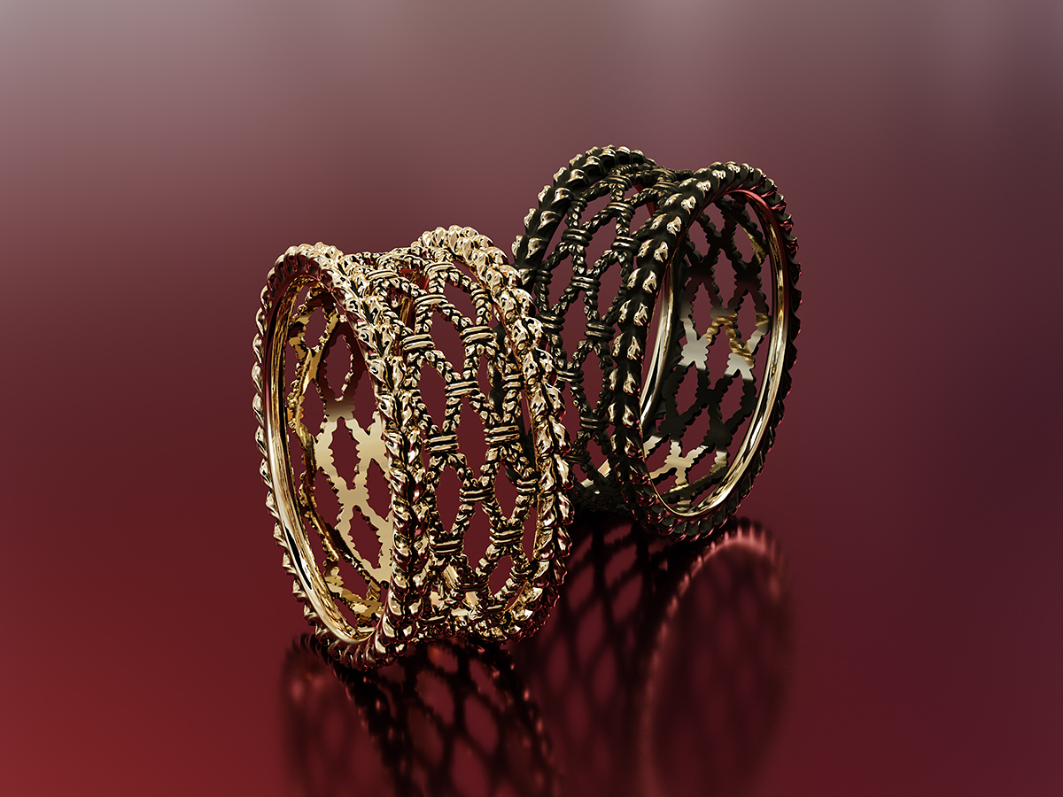 Elegant Ring. Jewellery 3D Rendering.